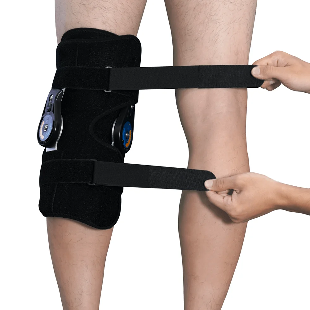 Customized Protective Patellar Adjustable Knee Support Knee Brace Hinged Knee Leg Brace Support Protect Fixed Artifact