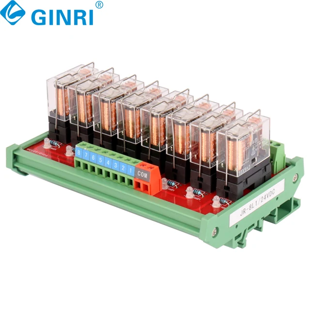 8 Channel 1CO 10A DC24V SPDT Relay Module PCB Amplifier Board