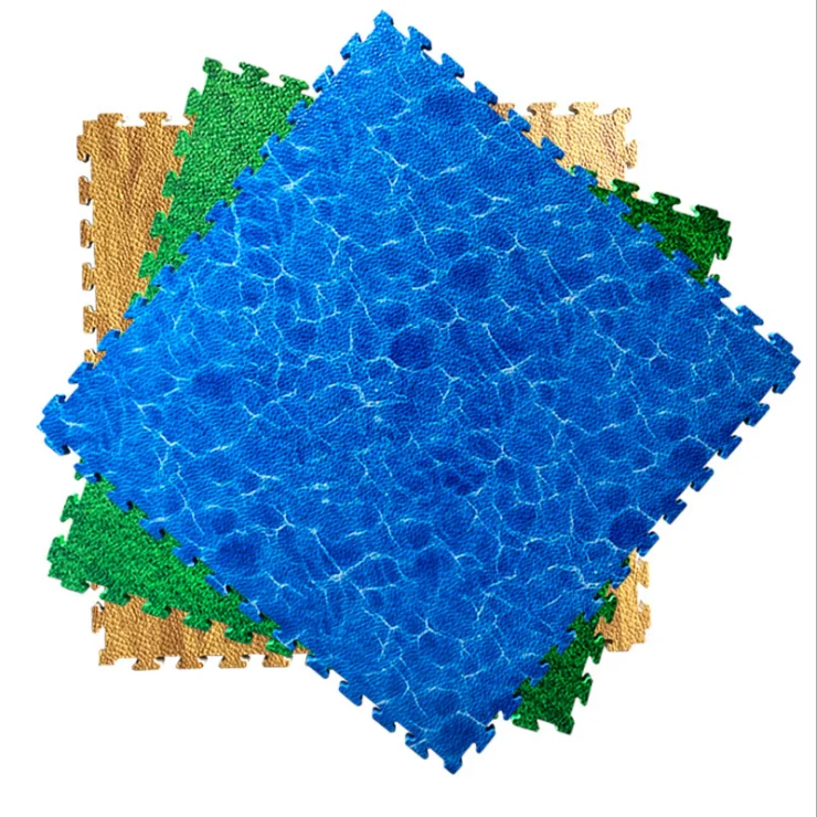 100x100x2 см ламинированный игровой коврик-головоломка из пены с покрытием для травы