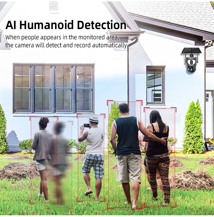 Ubox 6W 4G solar panel 4G CCTV camera Ubox two way audio camera with 4G SIM card night vision network camera