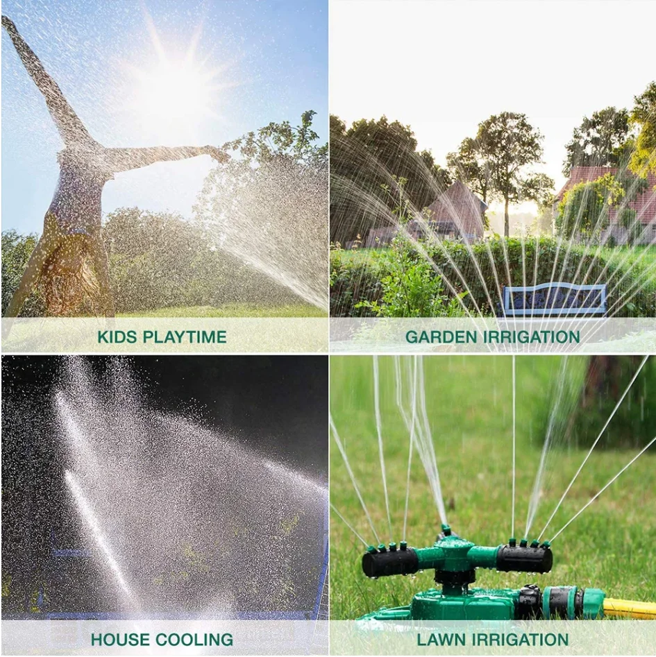 360 Degree Rotating Automatic Garden Water Sprinkler Irrigation Lawn Watering Sprinkler Irrigation