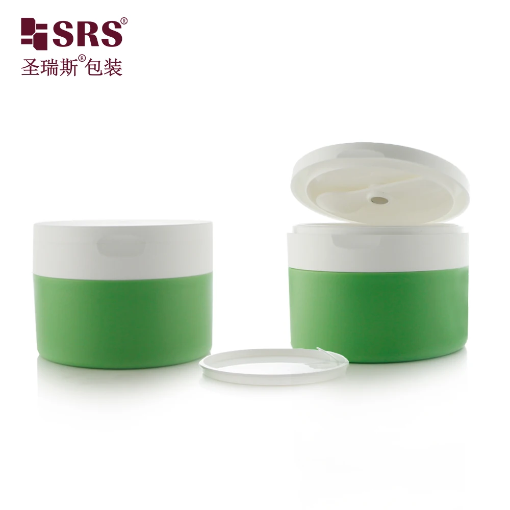 Customized Color New Body Butter Jars 120g 150g Flip Cap Cream Jar With Spoon Skin Care Container