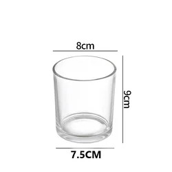 Custom Decorative White Glass Candle Jars With Wooden Lid,Transparent Amber Black Empty Candle Jars For Making Candles