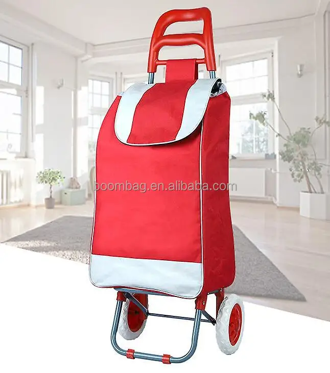 Folding Portable Shopping Cart Trolley Bag With Wheels Foldable Reusable Grocery Bags Vegetable Trolley Bag