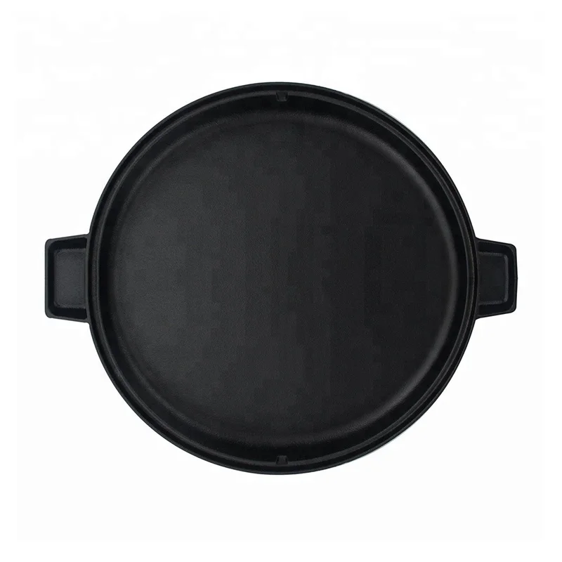 Оптовая продажа предварительно приправленная круглая чугунная двухсторонняя гриль для барбекю