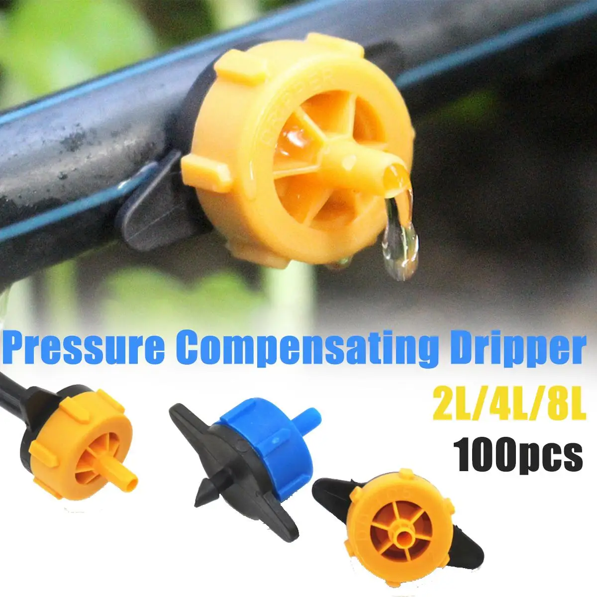 
100pcs 2l 4l 8l Pressure Compensating Dripper For Arrow Drip System Drip Emitter On Line Dripper Micro Drip Irrigation  (1600225565824)