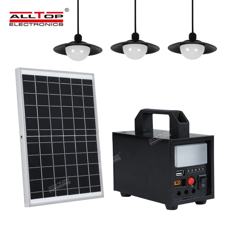 ALLTOP New Design Portable Off Grid Home 20W 40W 60W Solar Power System With Light Bulb