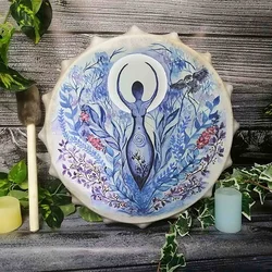 Барабан shaman fire vixen totem, оригинальный Тамбурин, музыкальный инструмент, шаманский ручной каркас, звуковой исцеляющий инструмент