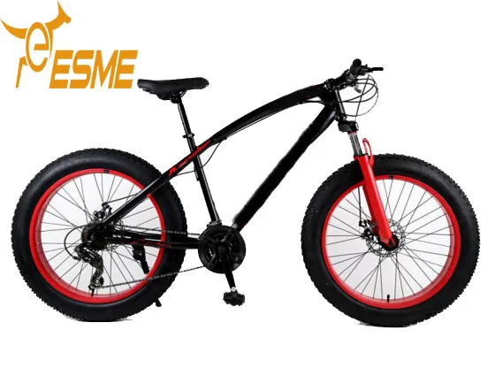 New Design Adults High Quality Steel Fat Tire 26*4.0 24 Speed Manufacturer Mtb Mountain Beach Bike Snow Bike Fat Tire Bicycle