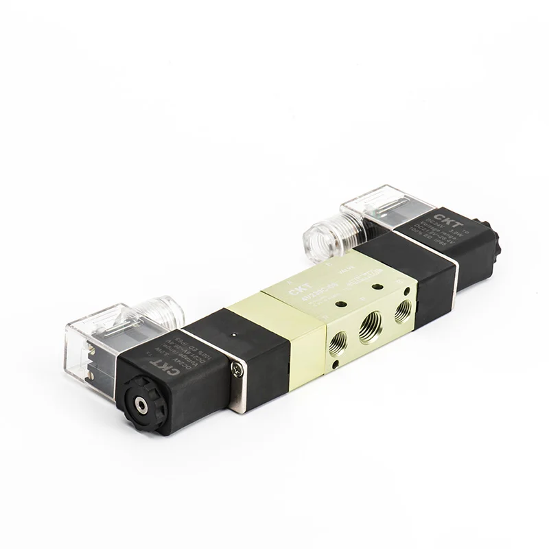 CKT Aluminum Material Electric Pilot Operated 5 Port Valve Solenoid