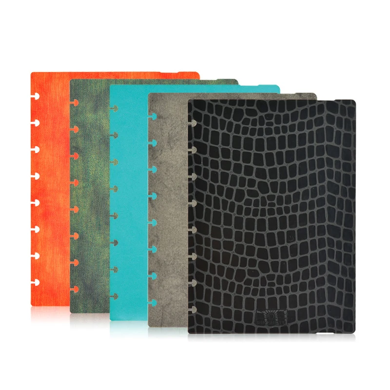 A5 PU planner cover  8 holes leather cover for disc binding detachable notebook cover