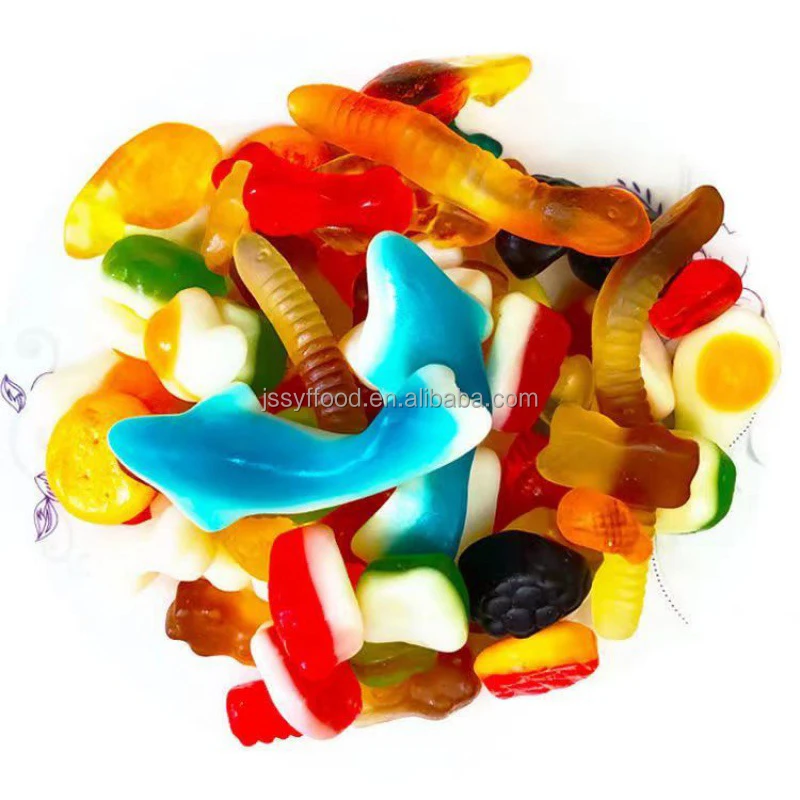 OEM/ODM Candy Manufacturer Wholesale Bulk Multicolor Fruit Flavour Soft Gummy Worm