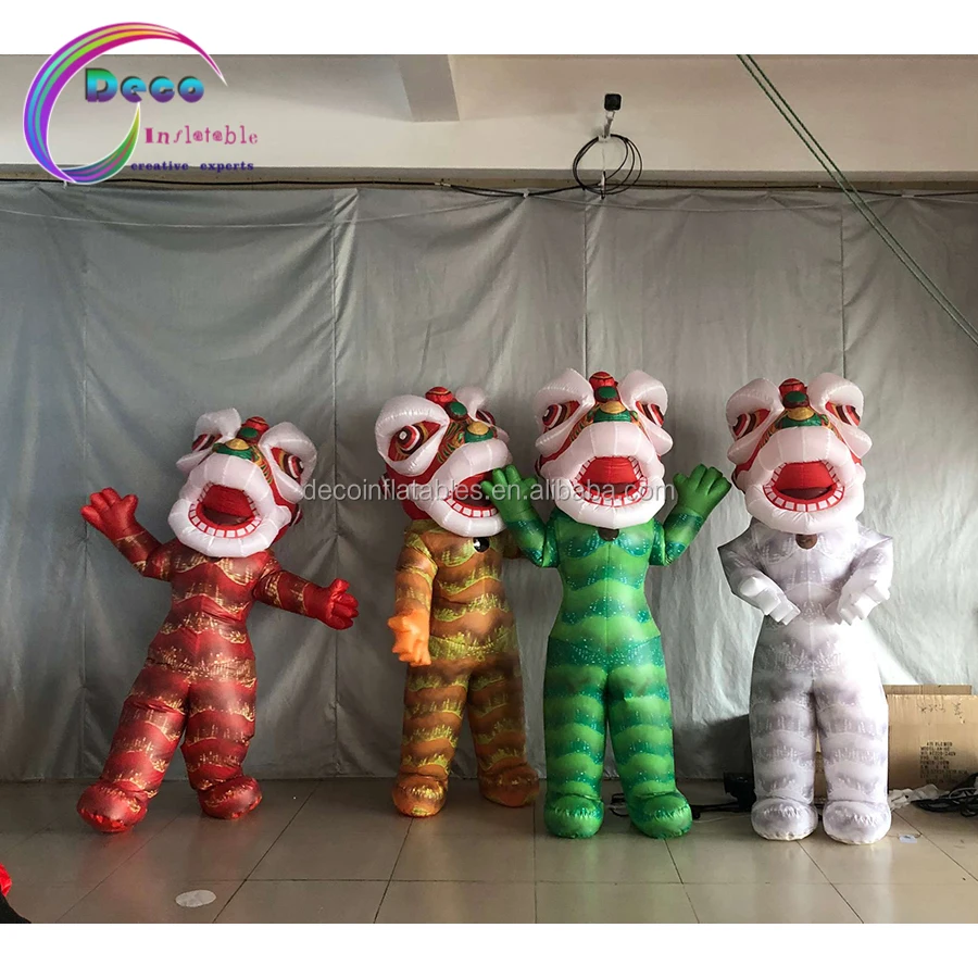 Chinese traditional lion dance inflatable lion costumes
