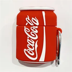 Hot Sale 3D Cola Sprite Bottle Design Earphone Case with Clip for Airpods Pro Cartoon Soft Drinks Style Cover for Airpods 1/2