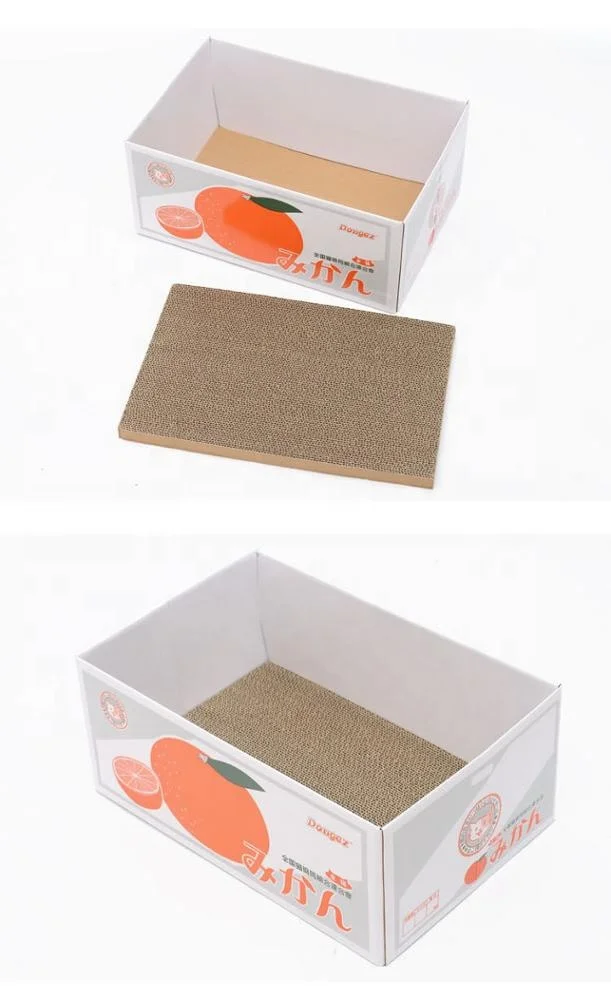 
carton cat box toy cardboard cat scratcher box 