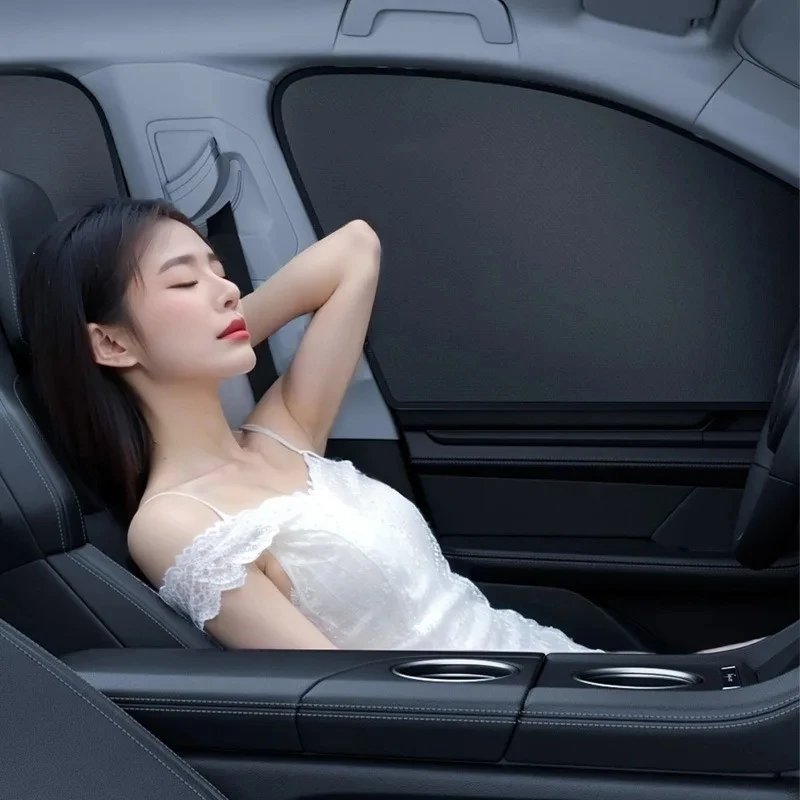 Magnetic Car Sunshade Window Curtains Auto Window Sun Shade Privacy Sun UV Protection Window Shield