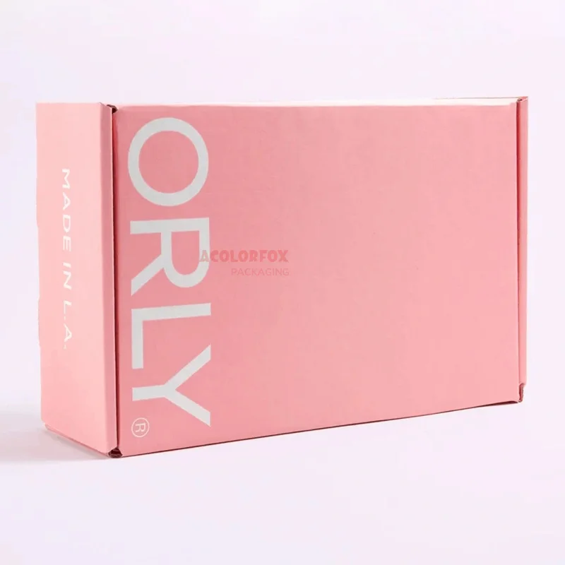 Free Sample Cosmetic Shipping Mailer Boxes Custom Logo Cute Pink Ship Out Package Beauty Subscription Box