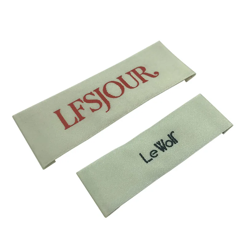 Fashion Damask Woven Satin Label Custom Garment Woven Labels For Clothing Manufacturer
