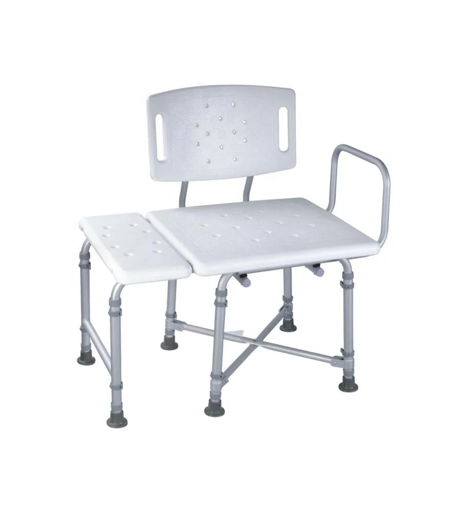 long heavy duty HDPE aluminum frame plastic shower chair seat bariatric bath bench with removable Backrest
