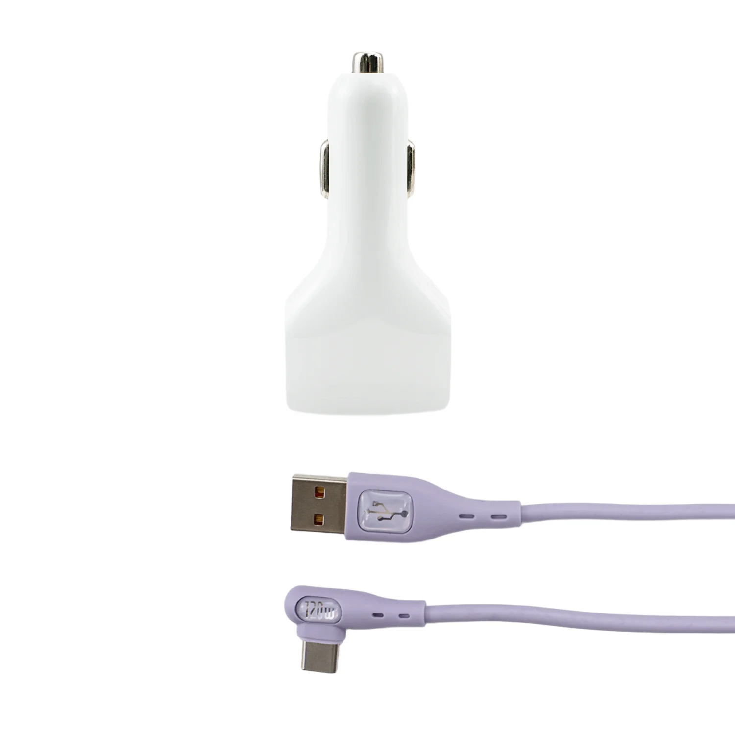 Новый продукт автомобильное зарядное устройство 120 Вт супер быстрое 4 порта USB QC 3 0 с кабелем типа C