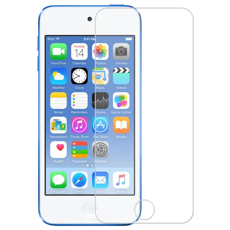 Заводская прямая 2.5D изогнутая защита экрана из закаленного стекла для iPod Touch 5 6 7 Противоударная с полным клеем
