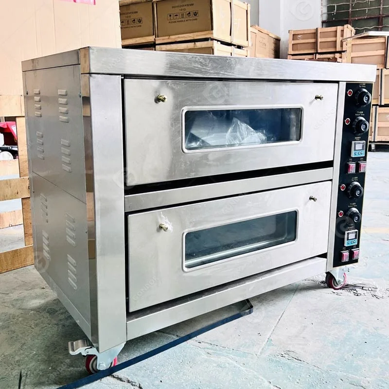 Commercial Big Size Gas 1 Deck Gas Lpg Pizza Bread Double Deck Oven Electric Bake