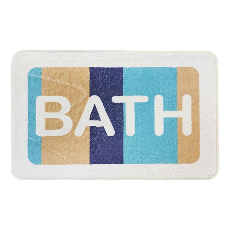 Light Weight Rubber Super Soft Custom Super Soft bath mat rug polyester carpet pvc anti slip mat