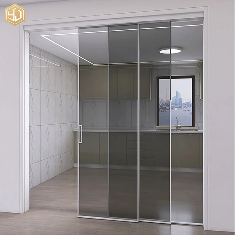 Modern Style Extremely Narrow Aluminum Siding Door For Kitchen