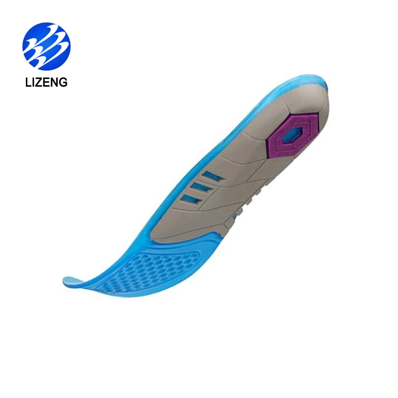 CE Certificate Work Boot Orthotic Cushion Washable TPE Gel Insoles For Sneaker Shoes