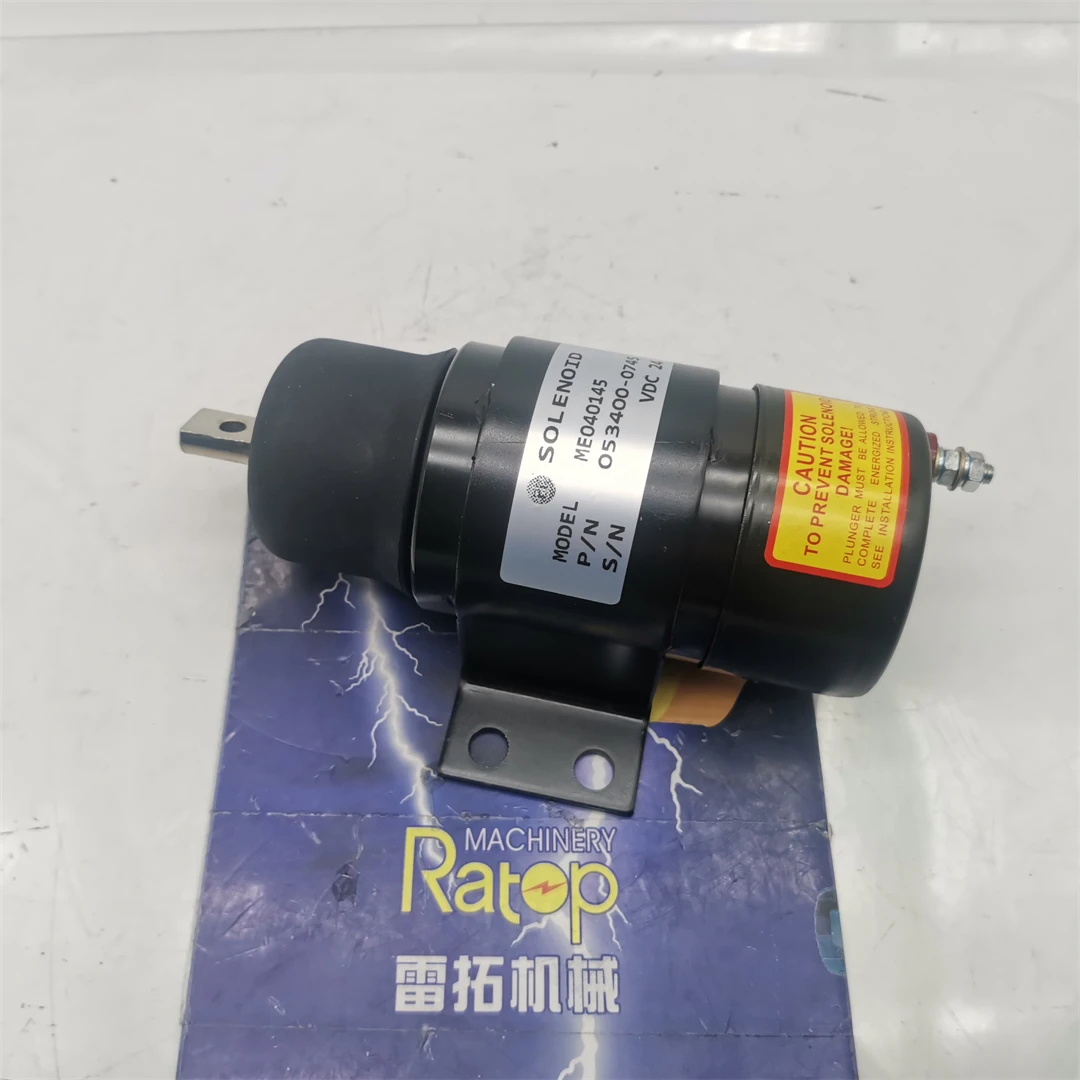 Stop solenoid ME040145 053400-73500 for Excavator HD800 HD900 HD250 HD450