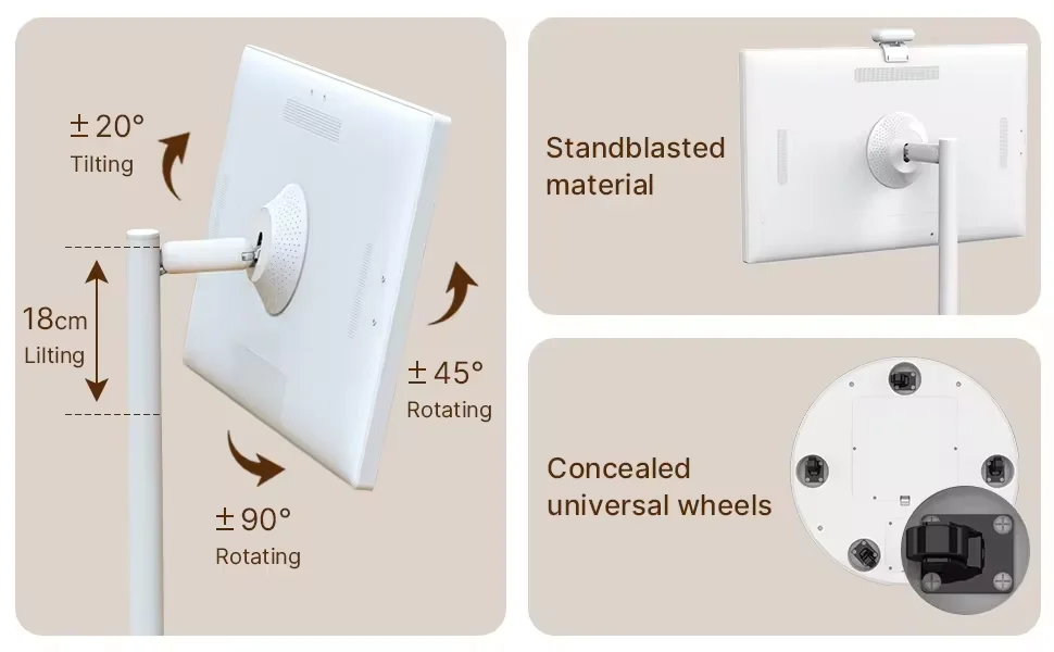 CWD 21.5/24/27/32 Inch Wireless Smart Portable TV Android Monitor With Builtin 5 Or 9H Battery Life Touch Screen LCD Display