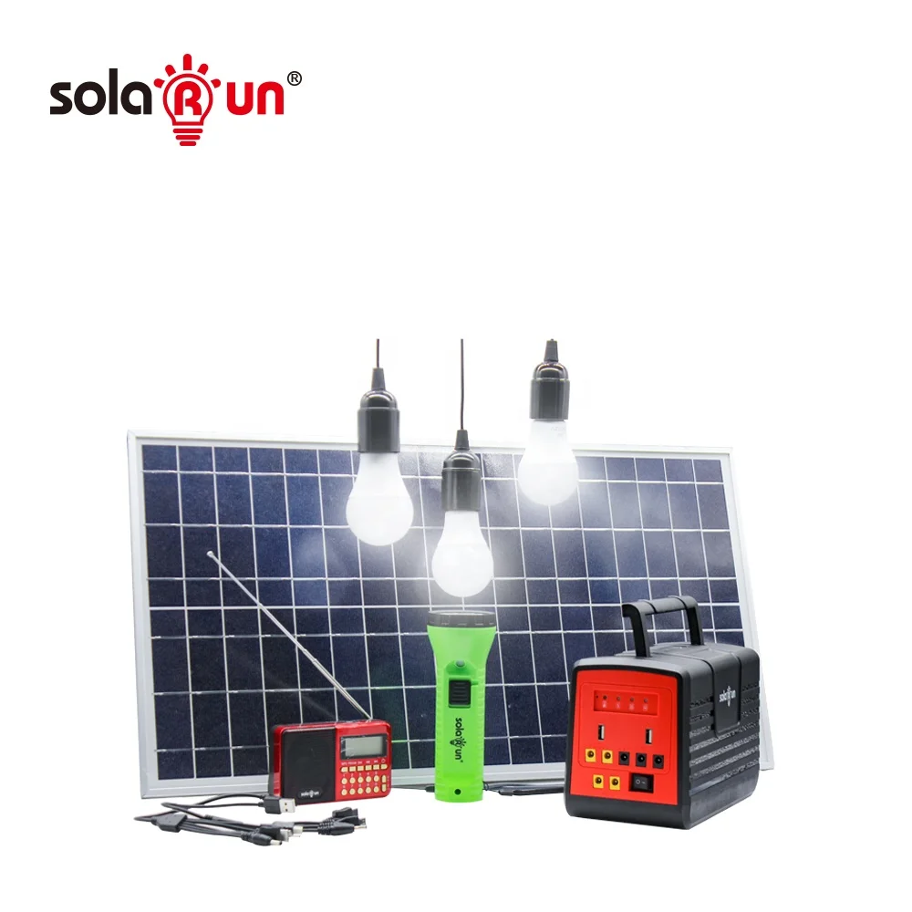 12v Battery Mini Solar Power System Can Run Tv, Fan, Fridge With Radio Mobile Solar Lighting Energy System Home