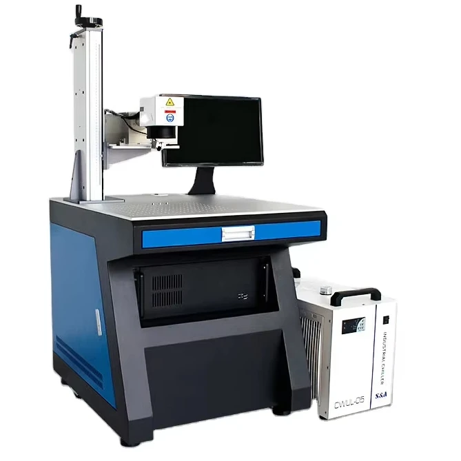 Desktop uv laser source engraving crystal grass perfume bottle plastic metal steel 3w 5w 10w uv laser marking machine