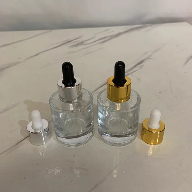 Hengjian wholesale 30ml glass essential oil bottle with dropper for serum bottles cosmetic packaging