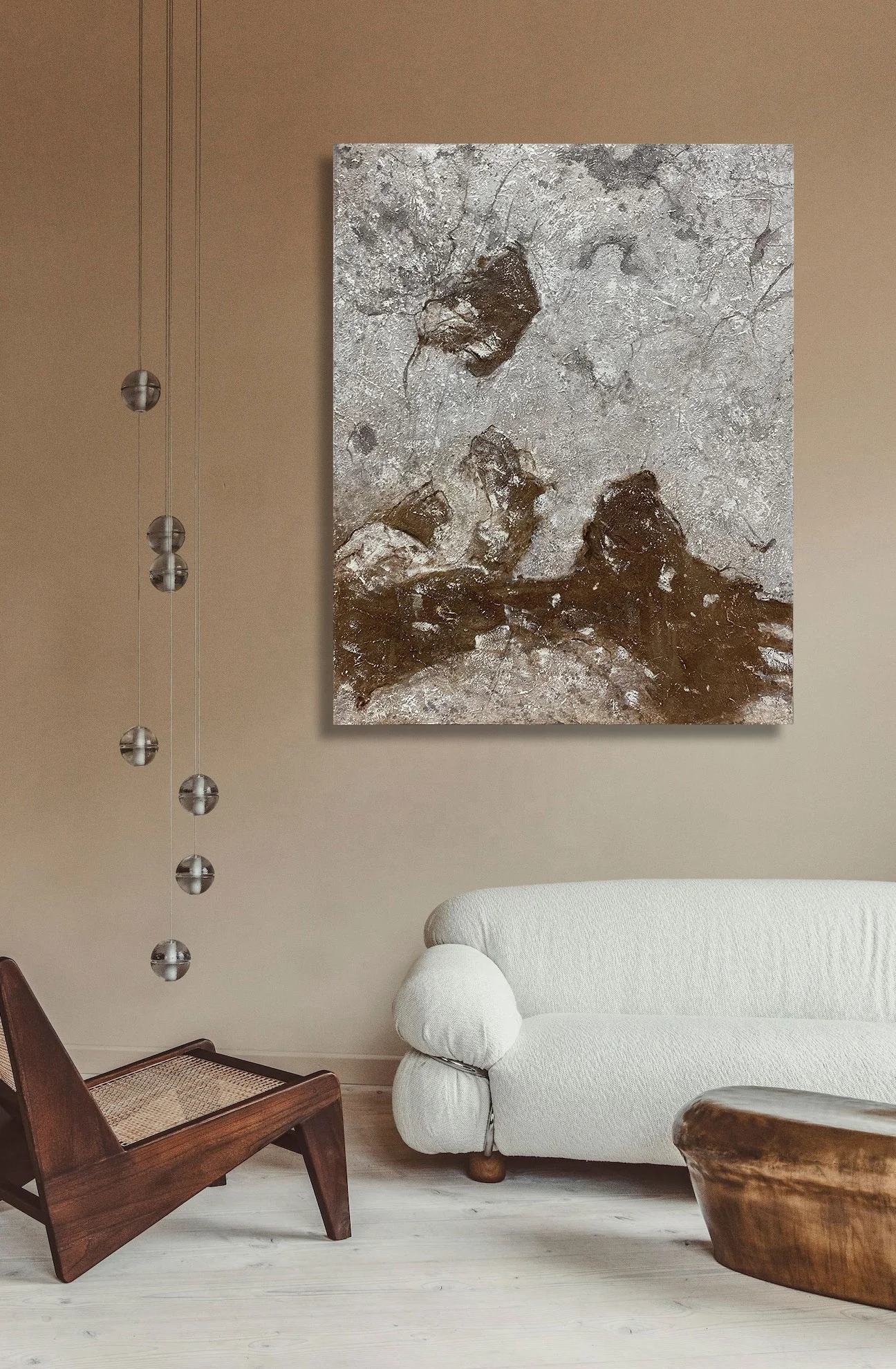 Creative rock texture oil painting original design high-end gallery painting home decoration abstract painting