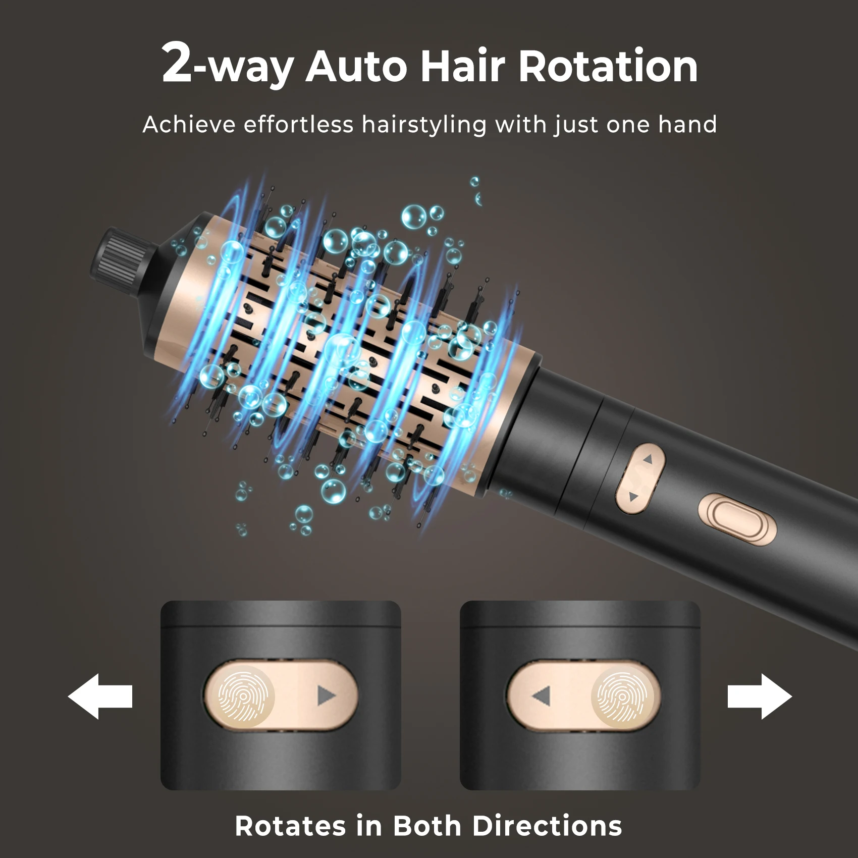 Automatic Rotating Hot Air Hair Brush With Auto Left and Right Function Curling Styler Hot Air Comb Rotary Hairdryer