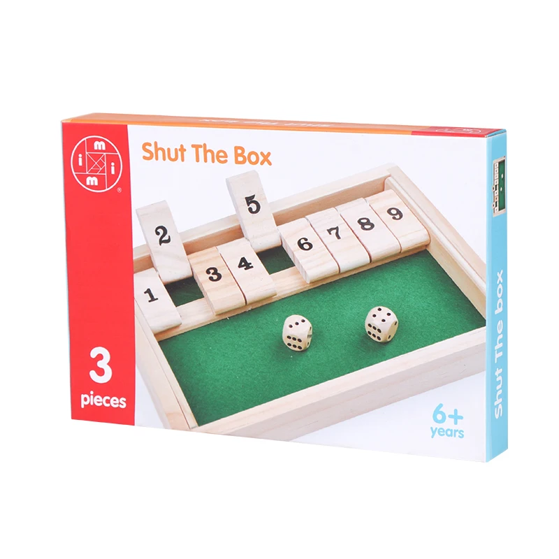 Wooden Early Educational Intelligent board game Shut the Box Game popular Board games for 4 plays