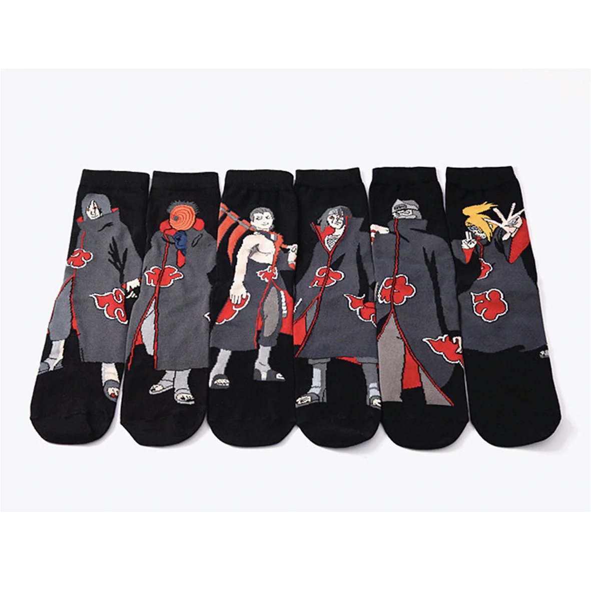 New Design Anime Funny Sock Anime Uzumaki Akatsuki Cosplay Ankle Socks Men Stockings knitting Cartoon Ninja Socks