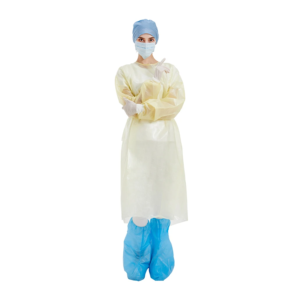 disposable clothing isolation gown plastic gown ppe waterproof disposable gowns clinic uniform Green Cross medical suppliers CE