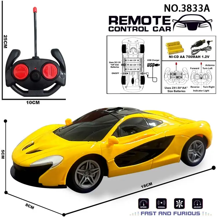 Hot selling 1 24 scale 4 channel RC car toys Outdoor remote control toys with sound