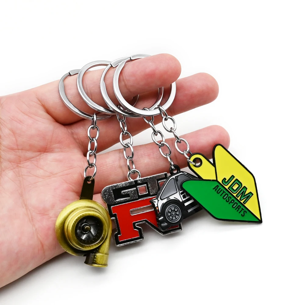 Custom Creative Gift Car Modification Metal Keychain Cartoon Cute Bag Clothing Decoration Keychain Accessories Promotional Gift