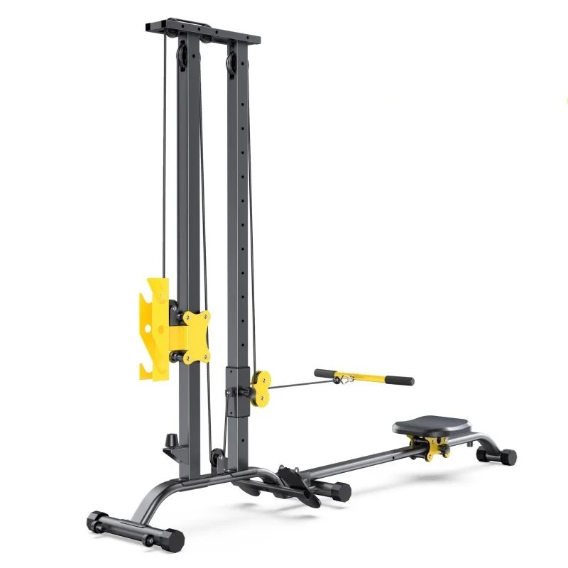 Fitness Multi-Function Smith Machine Power Squat Rack Bench Press Station Attached Sliding Knurled Barbell Total Body Workout