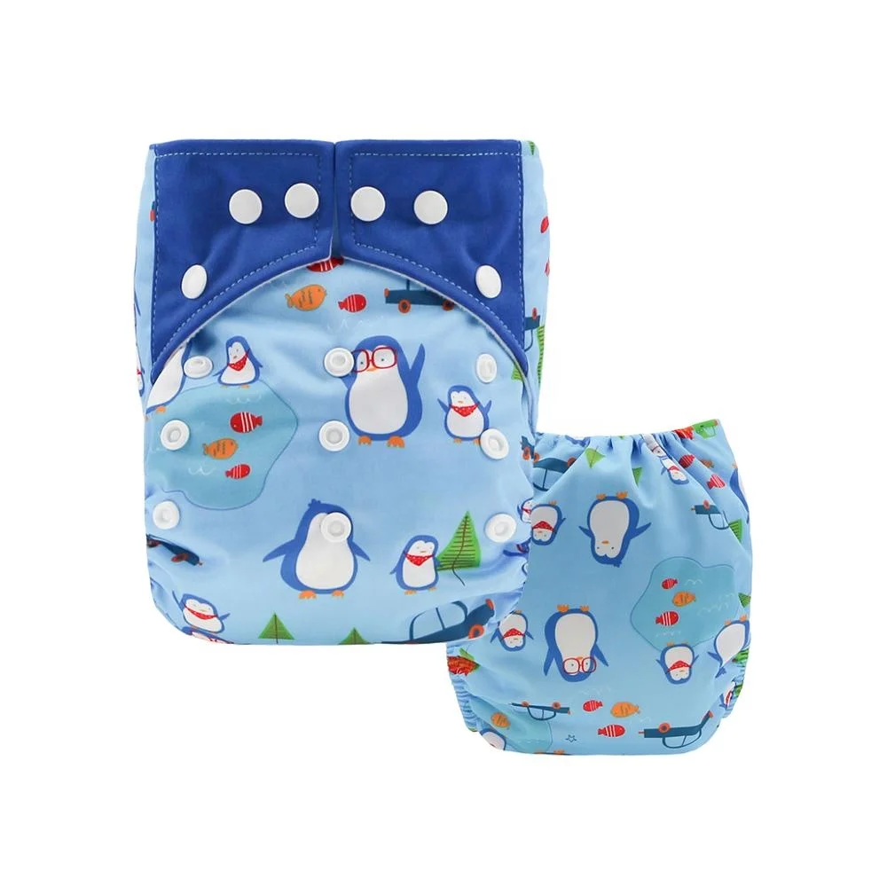 Carton Reusable Nappy Cover for Newborn , Baby Cloth Diaper Cover