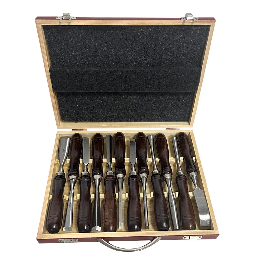 wholesale Woodworking Turning Knife 12PCS Wooden Box Carving Chisel DIY Knife Woodworking Chisel