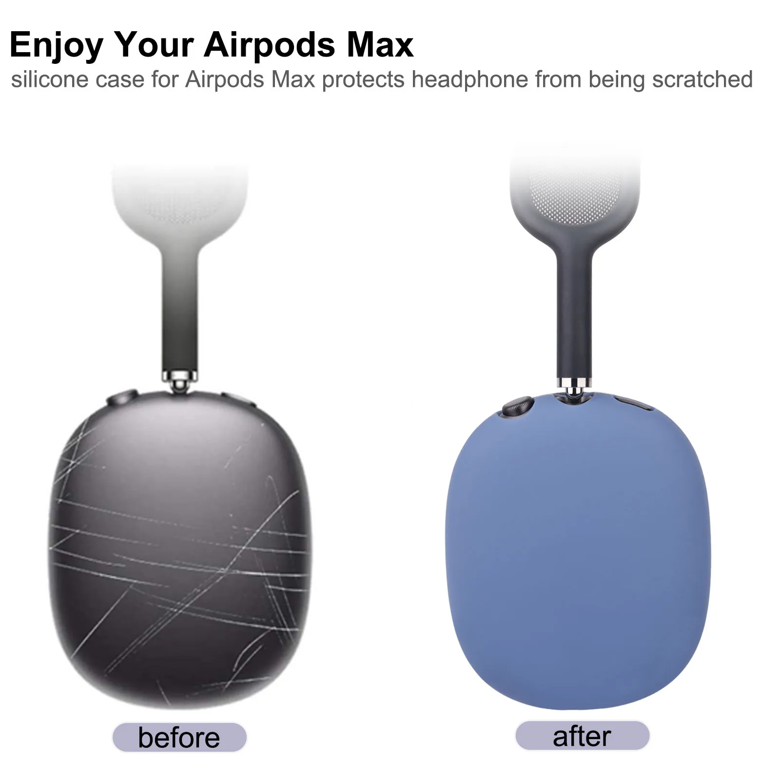 New Wholesale Shockproof Anti-scratch Slim Soft Cover Silicone Headphone Bag Cover Case for Airpods Max Case