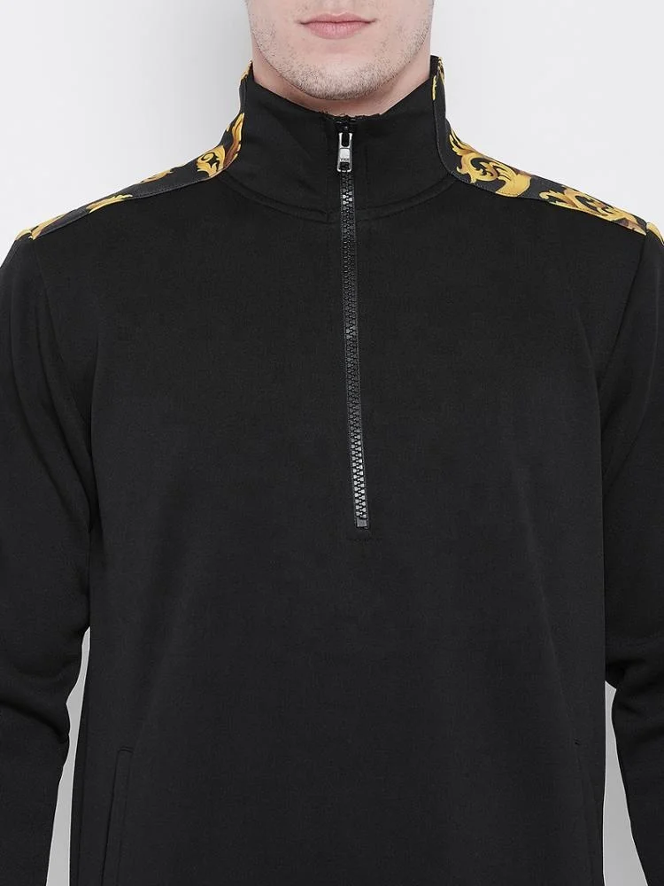 Stylish Arm and Leg side striped style Solid Tracksuit  for Men Black & Yellow Solid Slim-Fit Tracksuit  Casual  by EVERGLOW