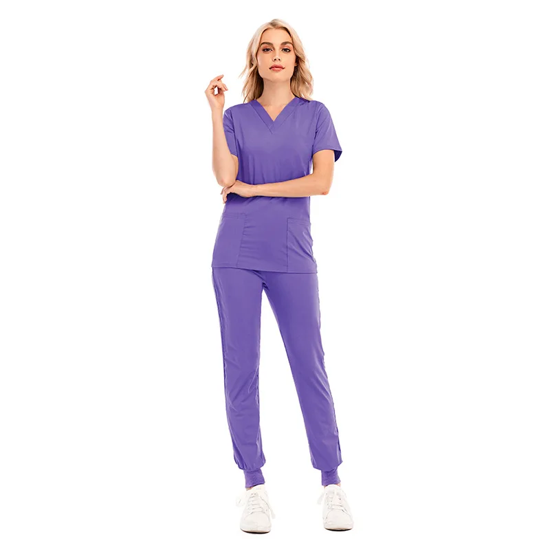 Wholesale Print Logo Scrub Clothing Set Vendors Custom Women Medical Hospital Scrubs Dental Clinic Nursing Scrubs Uniforms Set