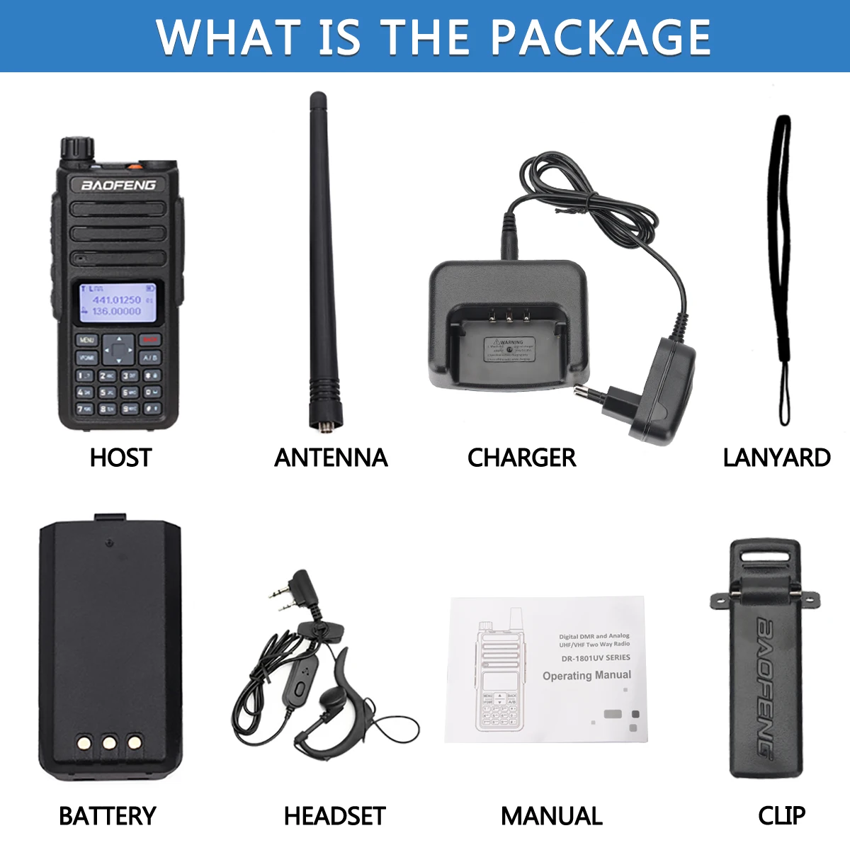 Dual Time Slot DR1801 UV Professional Fm Transceiver Walking Talking H512 Dmr Radio Encrypted Baofeng DR 1801