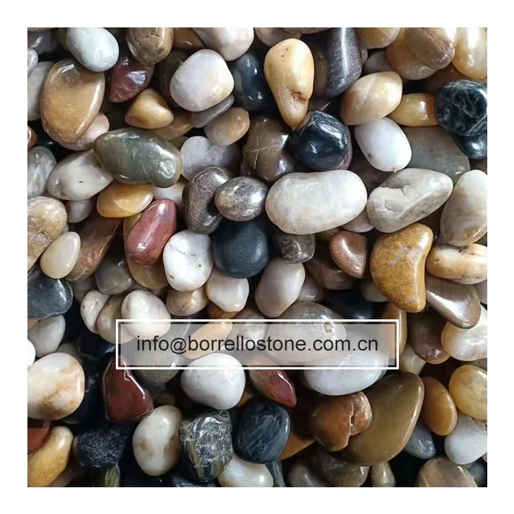 polished stone for foot massage mat pebble mat