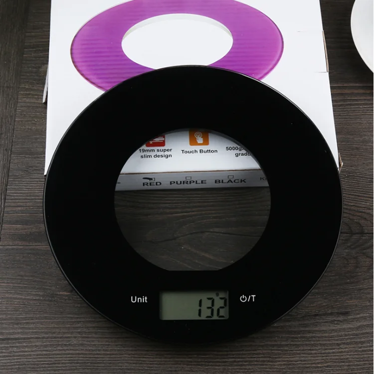 Factory 5kg 11lb  Food Vegetables Weighing Tempered Glass Abs Smart Household Kitchen Electronic Scale